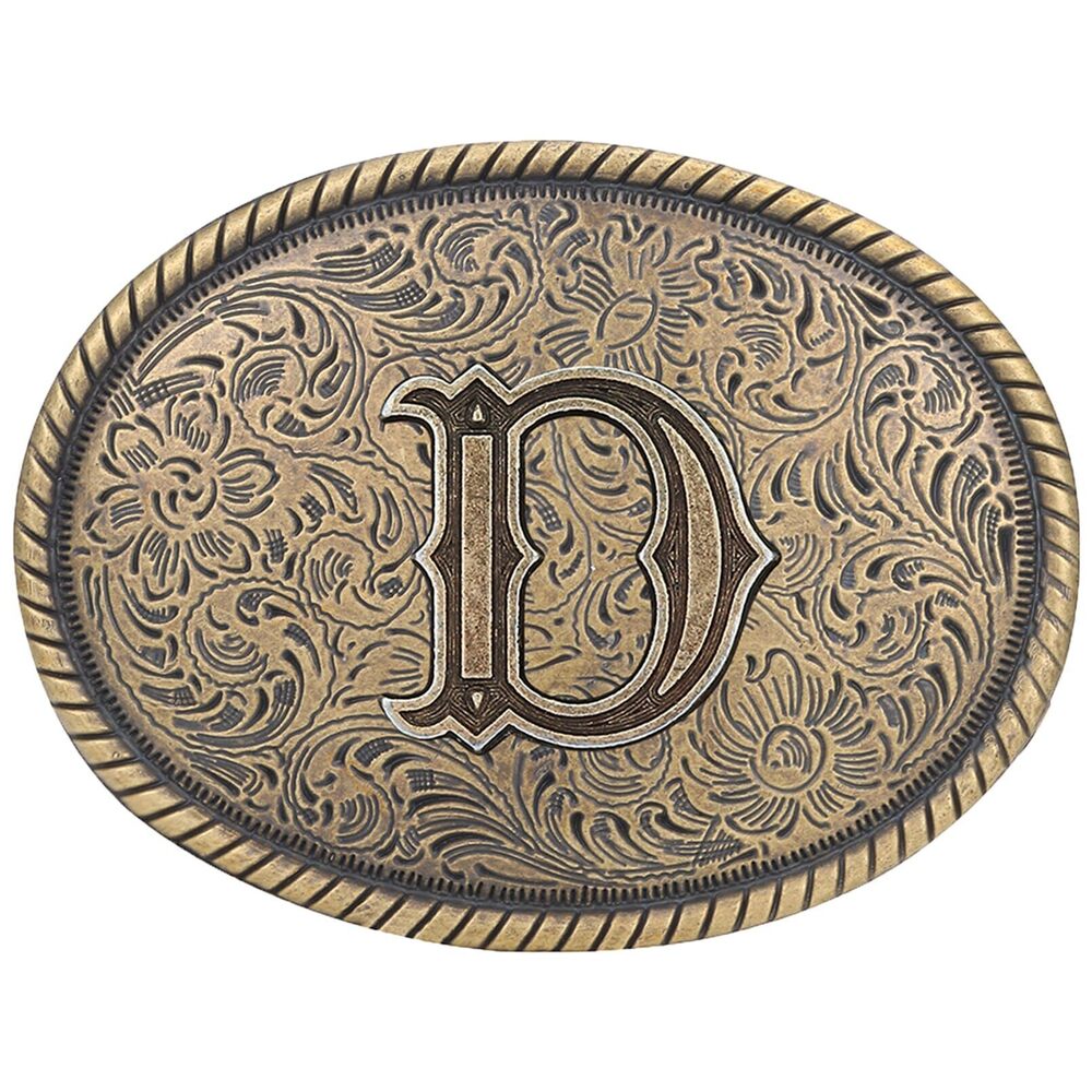 6255 Western Belt Buckle - Initial Letter ABCDJRM to Z Cowboy Belt Buckles